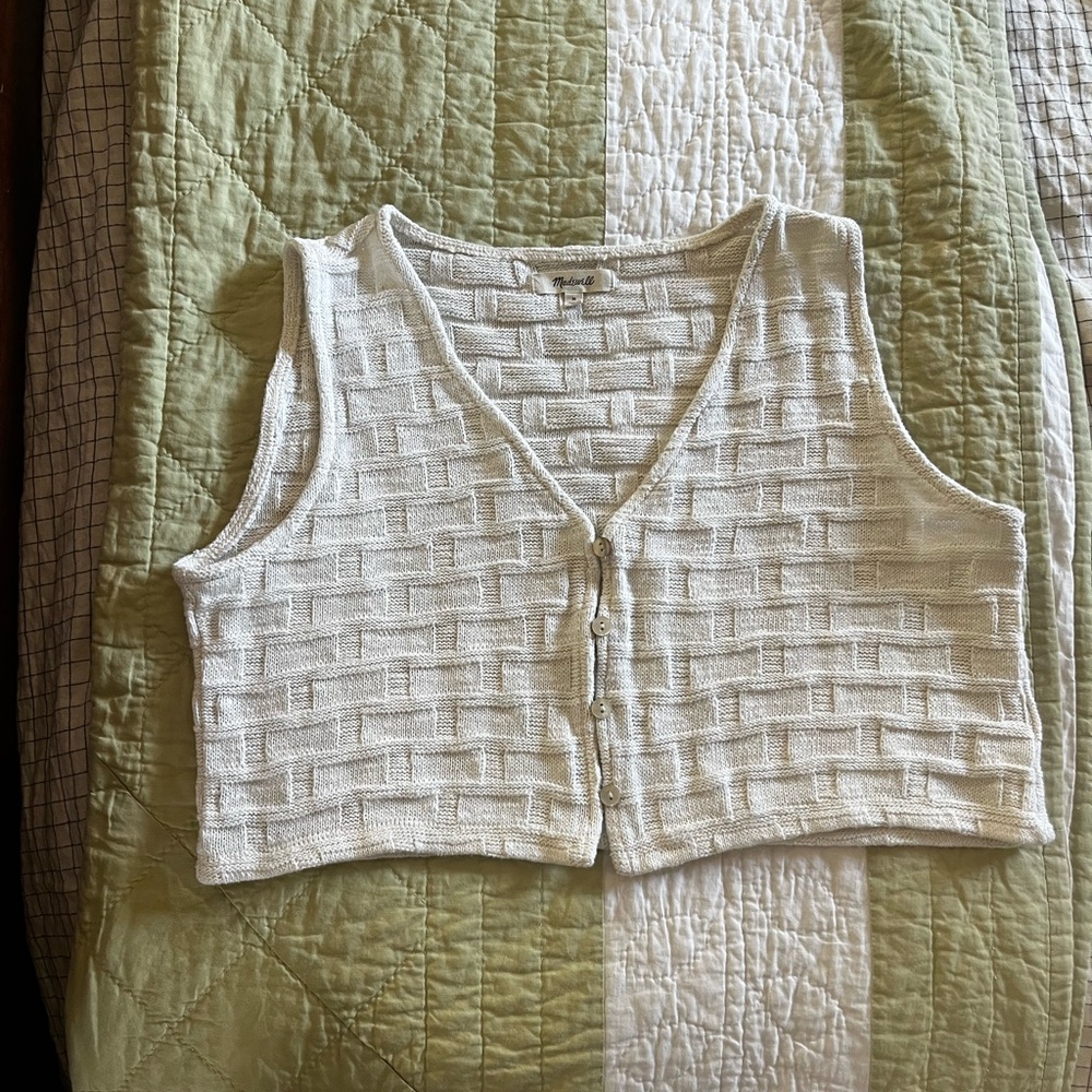 Madewell cropped vest